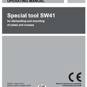 User manual special tool SW41