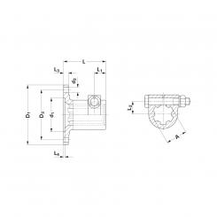 TK101,5 B10-8 KP1 3/4-6 KF L72 1080894 Ds Walterscheid® Walterscheid® Aufsteckflansch D 120 - 1080894