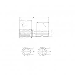 RED-STK KNP1 3/8-6 ZWP1 3/8-21 L150 R-NUT 1084312 Ds Walterscheid® Walterscheid® Reducer KWP 1 3/8-21 - 1084312