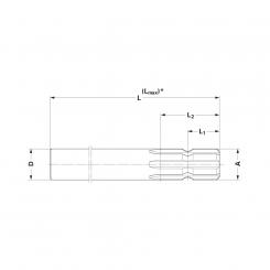 PROFIL ZWP1 3/4-20 L300 RD50H9 R-NUT 1111069 Ds Walterscheid® Walterscheid® Profil ZWP 1 3/4-20 - 1111069