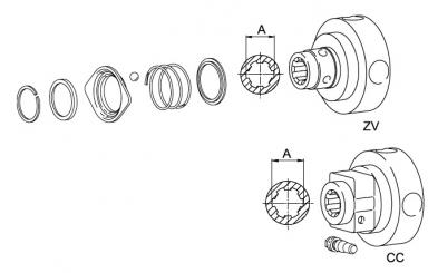 NABE K64/1 KNP1 3/8-6 F.CC L111,5 1196103 La Walterscheid® Walterscheid® Hub K64/1 - 1196103