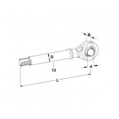 KOLBENSTANGE CAT.3S D50 L472 M42X2 KGK32,2-51 HD 1204296 La Walterscheid® Spare parts HOLKS C-120 Cat. 4|3 Walterscheid® Piston rod+head HOL-C120 CAT.3S - 1204296