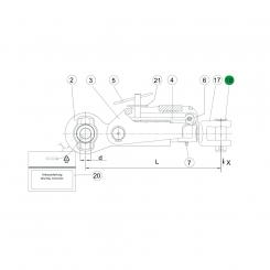 D25,4/30 L80/76 B7,3 GR.KTL-SW 1205059 La Walterscheid® ADSST stabilisers Walterscheid® Pin 80 - 1205059