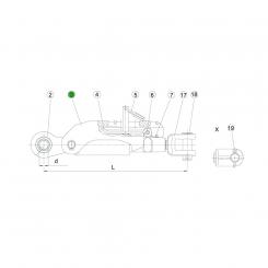 SPERRKLINKE ADSST/S L208 1205657 La Walterscheid® ADSST spare parts Walterscheid® Bolt ADSST/S - 1205657