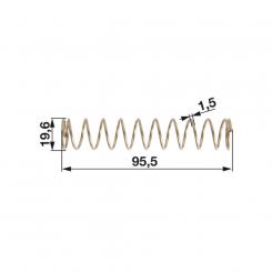 19,6X1,6X95.5 1305198 La Walterscheid® OHK top link hooks spare parts Walterscheid® Compression spring - 1305198