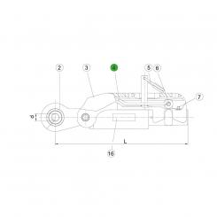 ASST-B L130 D6 ÖSE-D11 ZN12C 1307982 La Walterscheid® ASST-B|S bolt spare parts Walterscheid® Bail ASST 130 - 1307982