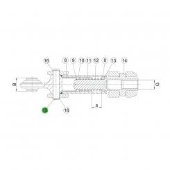 D20 L101,6 S-NUT-2 ZN10C 1308953 La Walterscheid® ASST-B|S bolt spare parts Walterscheid® Pin 101.6 - 1308953