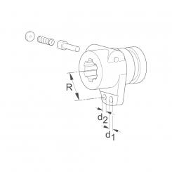 NABE K61/1 KNP1 3/8-6 STIFT R42 B8,2R42 B6,2 L77 1317815 La Walterscheid® Walterscheid® Moyeu K61/1 - 1317815