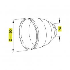 SC-TRICHTER15 D190 L180 WW70 SHR 1365247 La Walterscheid® Walterscheid® Guard cone SC 15 - 1365247