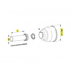SCH05 J1000 850550 K WW2270 1368021 La Walterscheid® Walterscheid® Safety guard half inner SCH 05 - 1368021