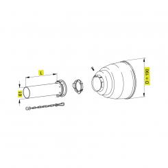 SCH15 J1000 851551 K 2270/2370 1368356 La Walterscheid® Walterscheid® Safety guard half inner SCH 15 - 1368356