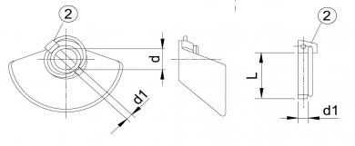 FANGFP CAT.2 DI28,6 STECKER ZN10C Fangprofil 1 Walterscheid® Lower link hooks accessories Walterscheid® Ball guide cone FP CAT.2 - 1082646