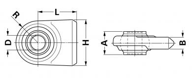 UL CAT.3H B37-45 L80 100X25 Kugelgelenkkopf Unterlenker 2 Walterscheid® Rotule pour bras inférieur Walterscheid® Articulation a rotule UL CAT.3H - 1202361