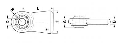 UL CAT.2 B28,8-45 L120 90X22 Kugelgelenkkopf Unterlenker 6 Walterscheid® Rotule pour bras inférieur Walterscheid® Articulation a rotule UL CAT.2 - 1200750