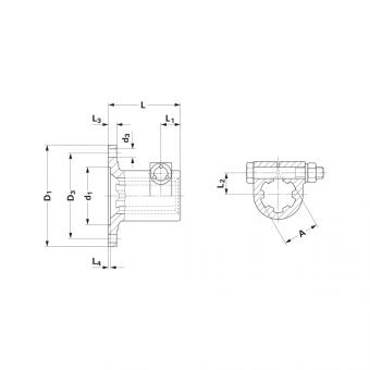 TK84 B8-6 KP1 3/8-6 KF L73 1042682 Ds Walterscheid® Walterscheid® Aufsteckflansch D 100 - 1042682