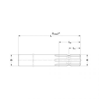 PROFIL KWP1 1/8-6V L300 RD30 R-NUT 1043115 Ds Walterscheid® Walterscheid® Profil KWP 1 1/8-6V - 1042881