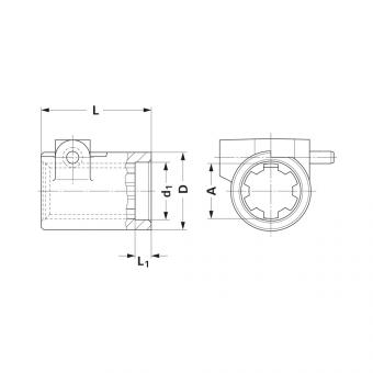 KNP1 3/8-6 L93 STIFT 1044850 Ds Walterscheid® Walterscheid® Hub KNP 1 3/8-6 - 1044850