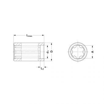 KNP1 3/8-6 L130 1045395 Ds Walterscheid® Walterscheid® Moyeu KNP 1 3/8-6 - 1045395