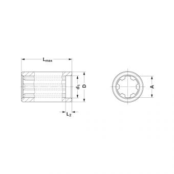 KNP1 3/4-6 L80 1045416 Ds Walterscheid® Walterscheid® Hub KNP 1 3/4-6 - 1045416
