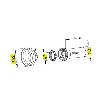 SCH25 A1500 8524100 WW2380 1109840 La Walterscheid® Walterscheid® Demi protecteur extérieur SCH 25 - 1109840