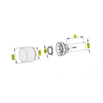 PGH30V A1000 863409 K 1113020 La Walterscheid® Shaft guards Walterscheid® Safety guard half outer PGH 30V - 1113020