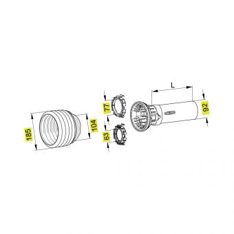 PGH20 A1000 862410 1116466 La Walterscheid® Walterscheid® Demi protecteur extérieur PGH 20 - 1116466