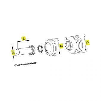 SDH25/1 J1000 8526112 K 1116538 La Walterscheid® Walterscheid® Demi protectuer intérieur SDH 25/1 - 1116538
