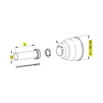 SCH25 J1000 852551 K WW2370 1166092 La Walterscheid® Walterscheid® Safety guard half inner SCH 25 - 1166092