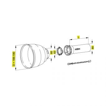 SCH25 A1000 852551 K WW2370 1166095 La Walterscheid® Walterscheid® Safety guard half outer SCH 25 - 1166095