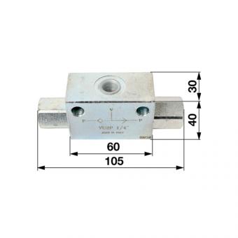 WECHSELVENTIL VS06 1/4" 1202997 La(3) Walterscheid® HGST stabilisers Walterscheid® Alternating check valve - 1202997