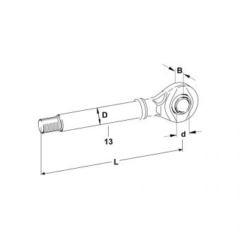 KOLBENSTANGE CAT.3S D50 L472 M42X2 KGK32,2-51 HD 1204296 La Walterscheid® Spare parts HOLKS C-120 Cat. 4|3 Walterscheid® Piston rod+head HOL-C120 CAT.3S - 1204296