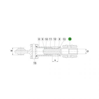 ARRETIERSTANGE SST M30 L210 D31,95 ZN12C CF45 UNI-C43 1204651 La Walterscheid® ASST-B|S bolt spare parts Walterscheid® Locking bar SST 210 - 1204651