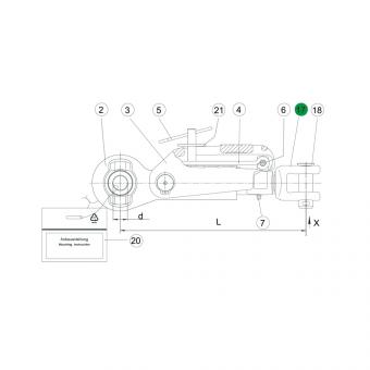 M30 L123 ZN12C 1205504 La Walterscheid® Fork rods Walterscheid® Yoke rod SST 25.6 - 1205504