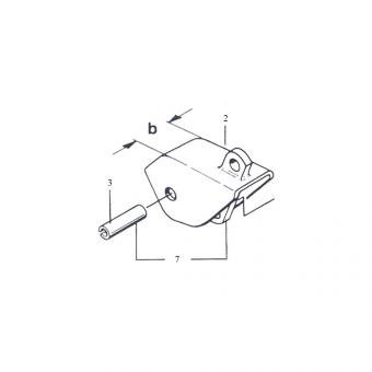 VERSCHLUSSHEBEL+STIFT UH-B CAT.2L 1305257 La Walterscheid® Lower link hooks spare parts - UHK-B Walterscheid® AgraSet 309 - 1306257