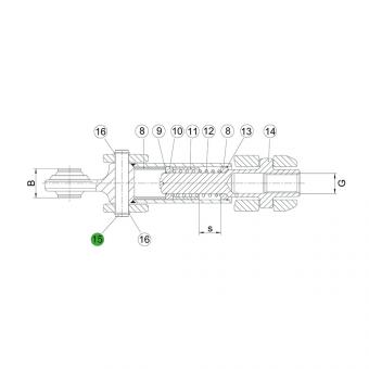 D20 L101,6 S-NUT-2 ZN10C 1308953 La Walterscheid® ASST-B|S bolt spare parts Walterscheid® Pin 101.6 - 1308953