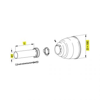 SCH15 J1000 851551 K 2270/2370 1368356 La Walterscheid® Walterscheid® Safety guard half inner SCH 15 - 1368356
