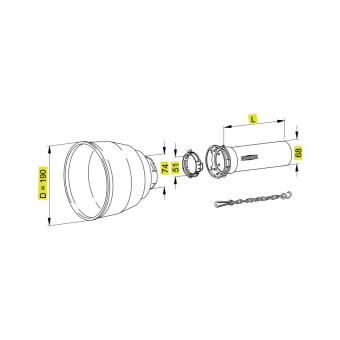 SCH15 A1000 851551 K WW2270/2370 1368365 La Walterscheid® Walterscheid® Safety guard half outer SCH 15 - 1368365