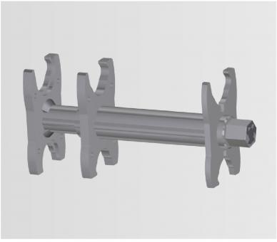 SW43 Montagewerkzeug Z-Lager für 2 Rippenprofilrohre 1697100 La Profile tube assembly Walterscheid® Sonderwerkzeug SW 43 - 1697100