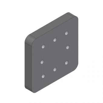 200x200x30 mm/1x110x100M16-8H 8003242 La Walterscheid® Hitches Walterscheid® Mounting Plate ASP7110-200 - 8003242