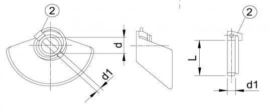 FANGFP CAT.2 DI28,6 STECKER ZN10C Fangprofil 1 Walterscheid® Lower link hooks accessories Walterscheid® Ball guide cone FP CAT.2 - 1082646