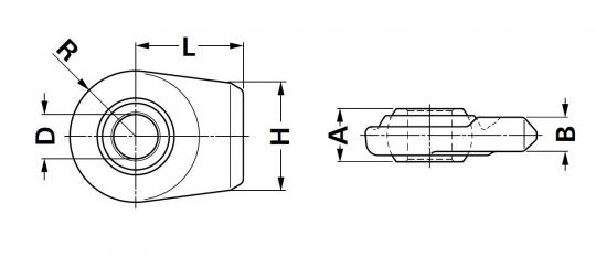 UL CAT.2 B26,2-35 L70 70X22 Kugelgelenkkopf Unterlenker 3 Walterscheid® Ball ends for lower links Walterscheid® Ball part of joint UL CAT.2 - 1307196