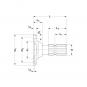 FL-ZAPFEN D120 TK101,5 B8-8 1 3/8-6 R-NUT L110 1042697 Ds Walterscheid® Walterscheid® Embout à bride TK 101,5 - 1042697