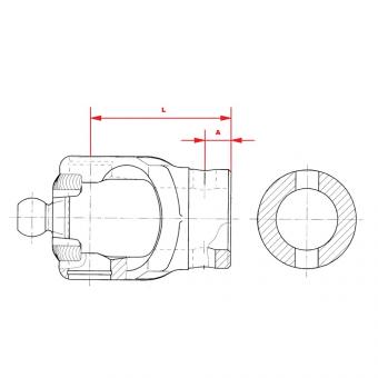 NG 2280 RD30H8 SPB10 L80 AZ44  Walterscheid® Walterscheid® Nabengabel NG 2280 - 1366876