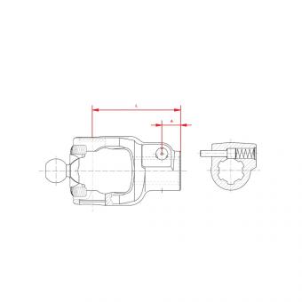 AG 2450 KNP1 3/8-6 STIFT L112  Walterscheid® Walterscheid® Aufsteckgabel AG 2450 - 1189320