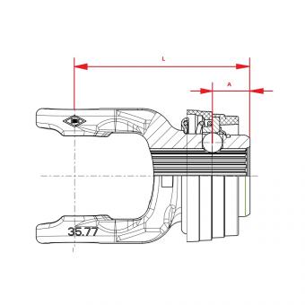 ASGE 2400 ZNP1 3/8-21NA AS-B L112 KPL 1135463 La,jpg Walterscheid® Walterscheid® Quick-disconnect yoke ASGE 2400 - 1135463