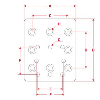 210x250x50HD145x145/21-110x100/M16 8005599 La Walterscheid® Hitches Walterscheid® Mounting Plate ANP210x250x50HD145x145/21-110x100/M16 – 8005499