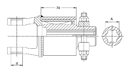F5/2R 2600 KNP1 3/4-6 KB GESCHL  Walterscheid® Overrunning clutches Walterscheid® Overrunning clutch F 5/2R - 1168315