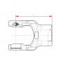 NG 2100 RD24H8 L78 1052905 La Walterscheid® Walterscheid® Hub yoke NG 2100 - 1052905