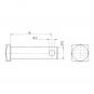 BOLZEN M.KOPF-4KT35 D25 L98 B12 GR.KTL-SW 1207677 La Walterscheid® Walterscheid® Bolzen mit Kopf 98 - 1207677