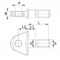 LASCHE SST B20-16 RD28-22 M24 75 ZN10C 1308140 La Walterscheid® Walterscheid® Languette de tige filetée SST+UL - 1308140